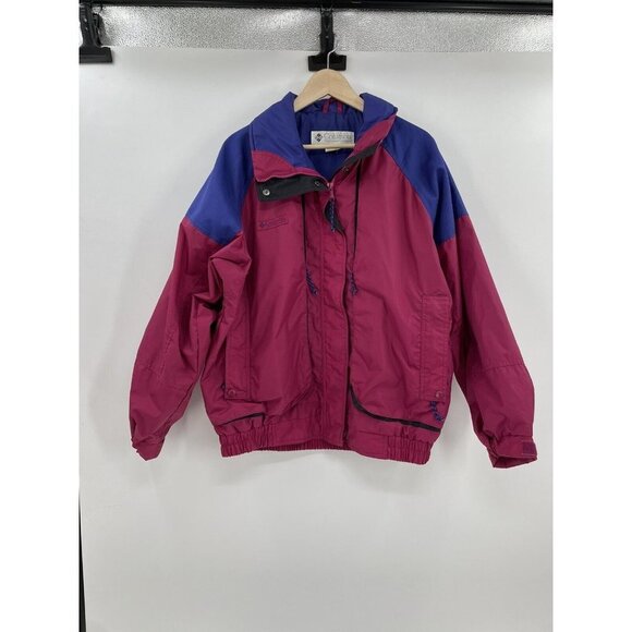 Vintage Columbia‎ Womens Sz L Pink Purple Powder Keg Coat Jacket Shell Only - Picture 1 of 10